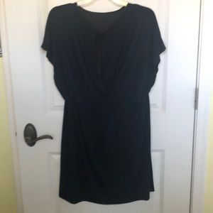 Navy blue dress with beautiful drap back